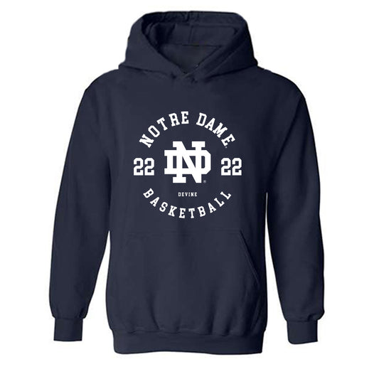 Notre Dame - NCAA Men's Basketball : Luke Devine - Classic Fashion Shersey Hooded Sweatshirt-0