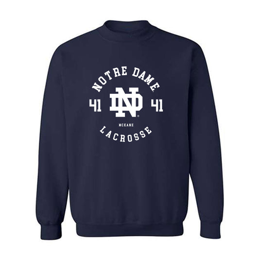 Notre Dame - NCAA Men's Lacrosse : Matthew McKane - Classic Fashion Shersey Crewneck Sweatshirt-0
