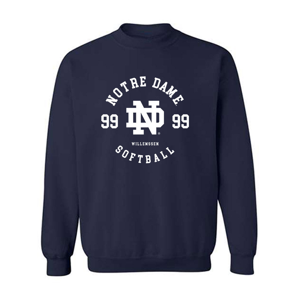 Notre Dame - NCAA Softball : Christina Willemssen - Classic Fashion Shersey Crewneck Sweatshirt-0