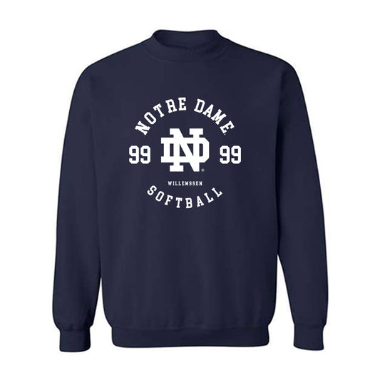 Notre Dame - NCAA Softball : Christina Willemssen - Classic Fashion Shersey Crewneck Sweatshirt-0