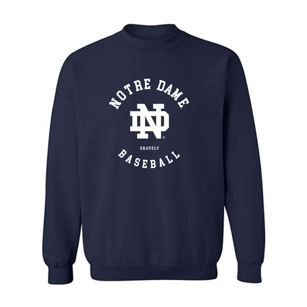 Notre Dame - NCAA Baseball : Warren Gravely - Classic Fashion Shersey Crewneck Sweatshirt-0