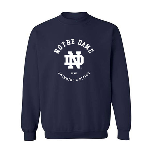 Notre Dame - NCAA Men's Swimming & Diving : Hrvoje Tomic - Classic Fashion Shersey Crewneck Sweatshirt-0
