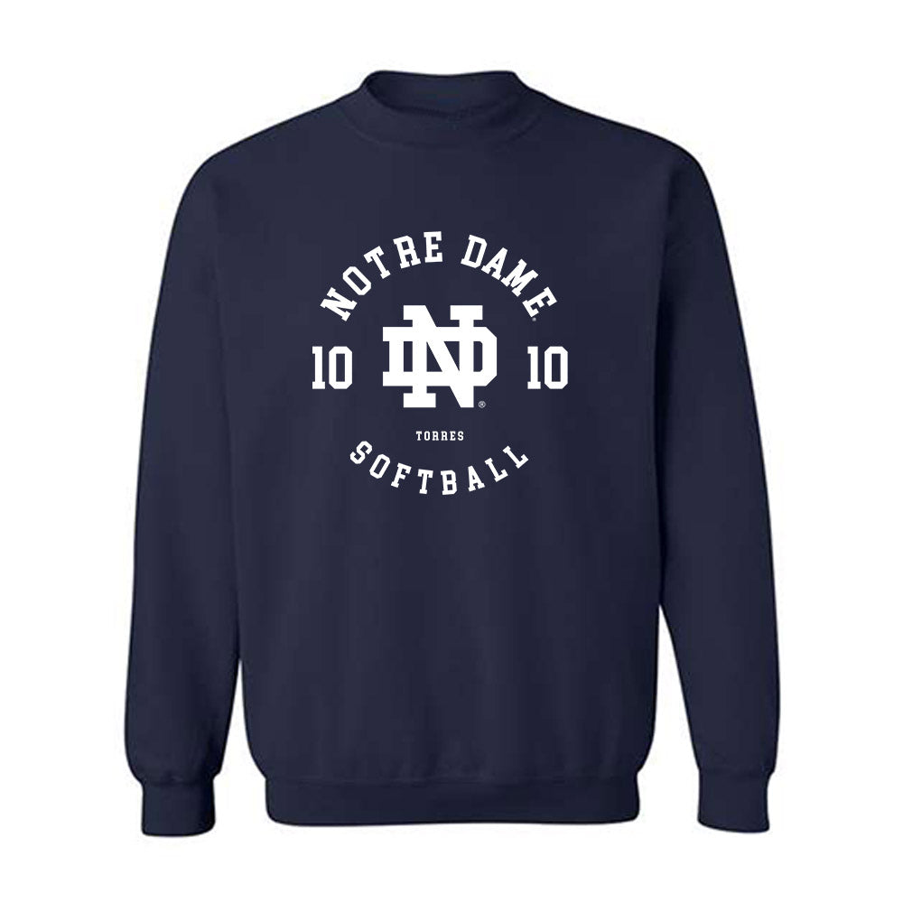 Notre Dame - NCAA Softball : Jillian Torres - Classic Fashion Shersey Crewneck Sweatshirt-0