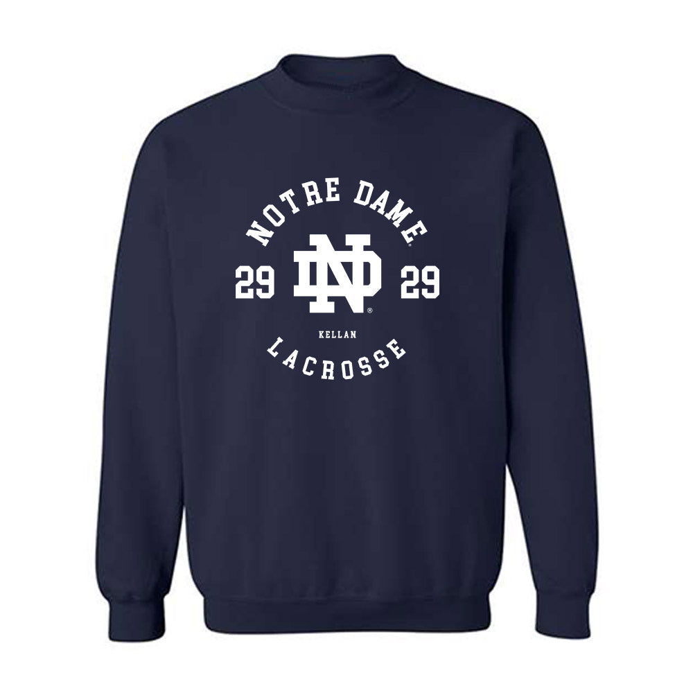 Notre Dame - NCAA Men's Lacrosse : Dylan Kellan - Classic Fashion Shersey Crewneck Sweatshirt-0