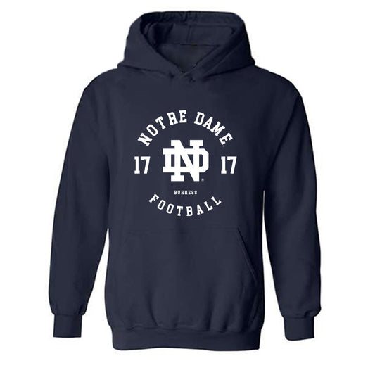 Notre Dame - NCAA Football : Elijah Burress - Classic Fashion Shersey Hooded Sweatshirt-0