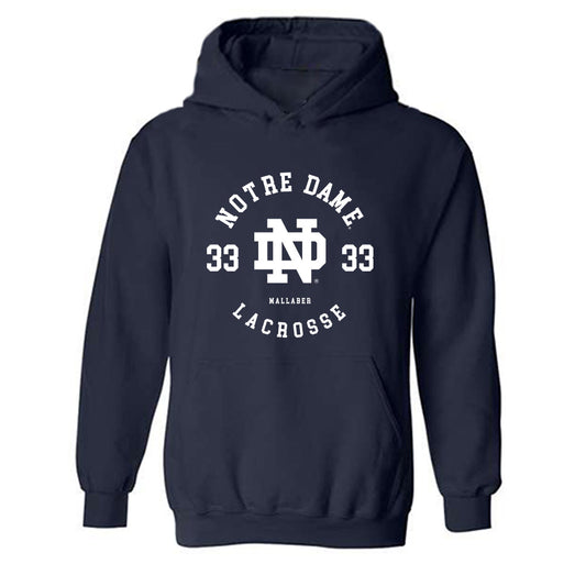 Notre Dame - NCAA Women's Lacrosse : Katie Mallaber - Classic Fashion Shersey Hooded Sweatshirt-0