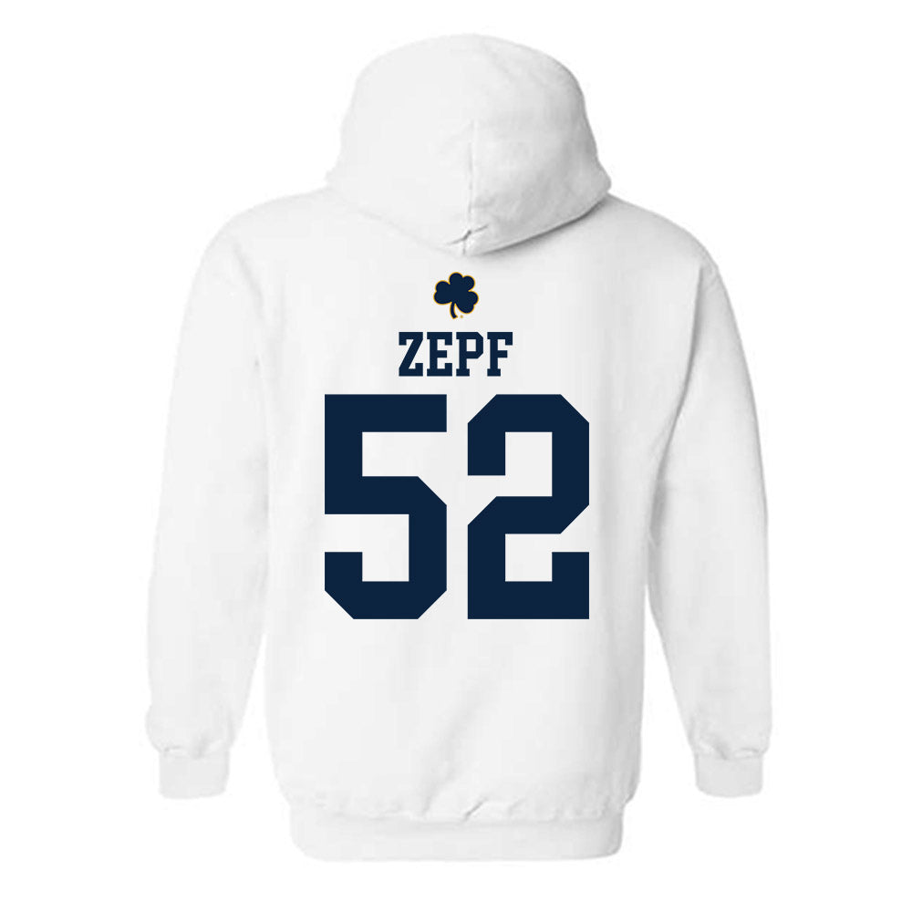 Notre Dame - NCAA Men's Lacrosse : Alex Zepf - Classic Shersey Hooded Sweatshirt-1