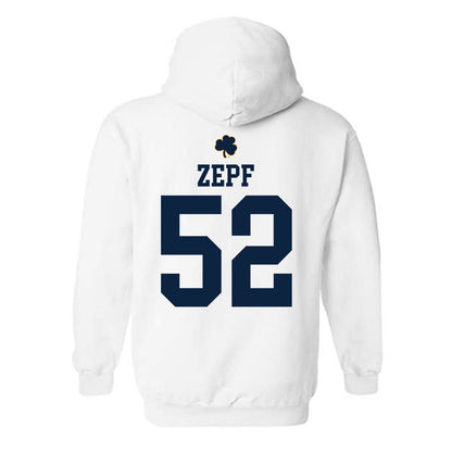 Notre Dame - NCAA Men's Lacrosse : Alex Zepf - Classic Shersey Hooded Sweatshirt-1