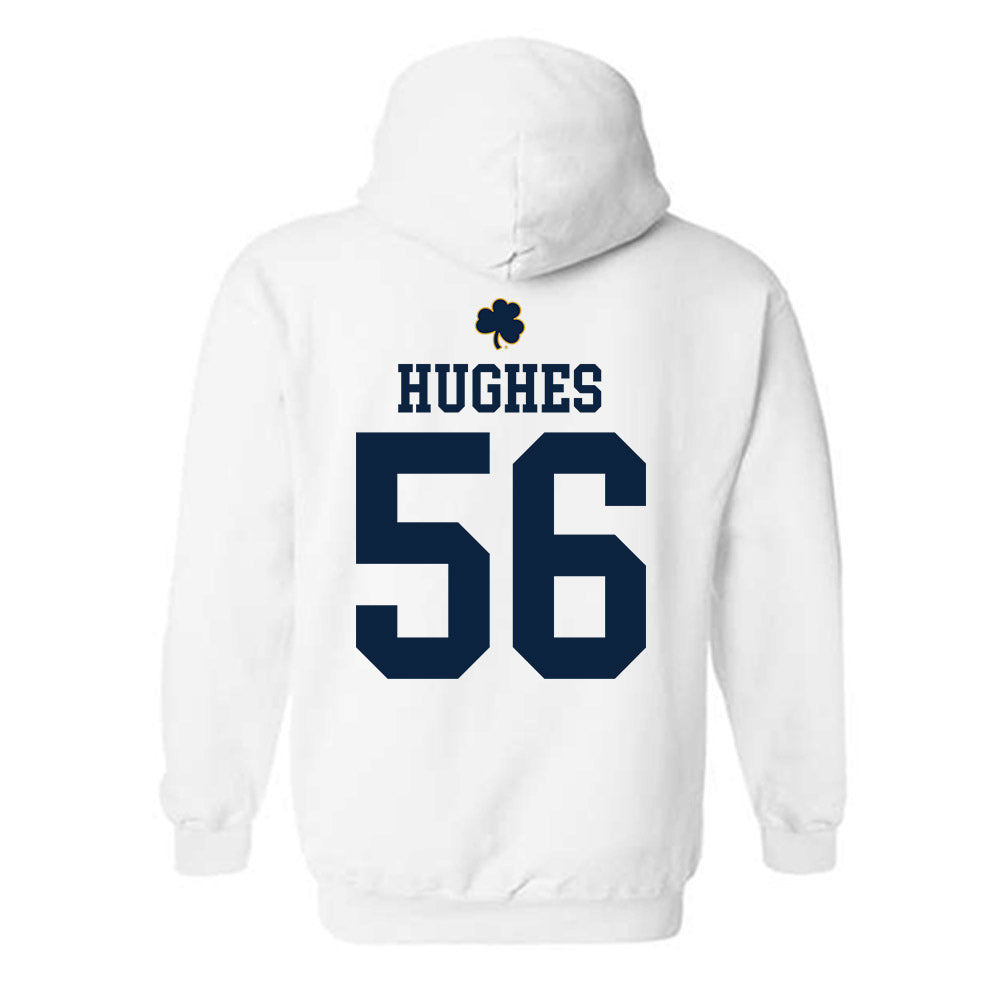 Notre Dame - NCAA Football : Elijah Hughes - Classic Shersey Hooded Sweatshirt-1