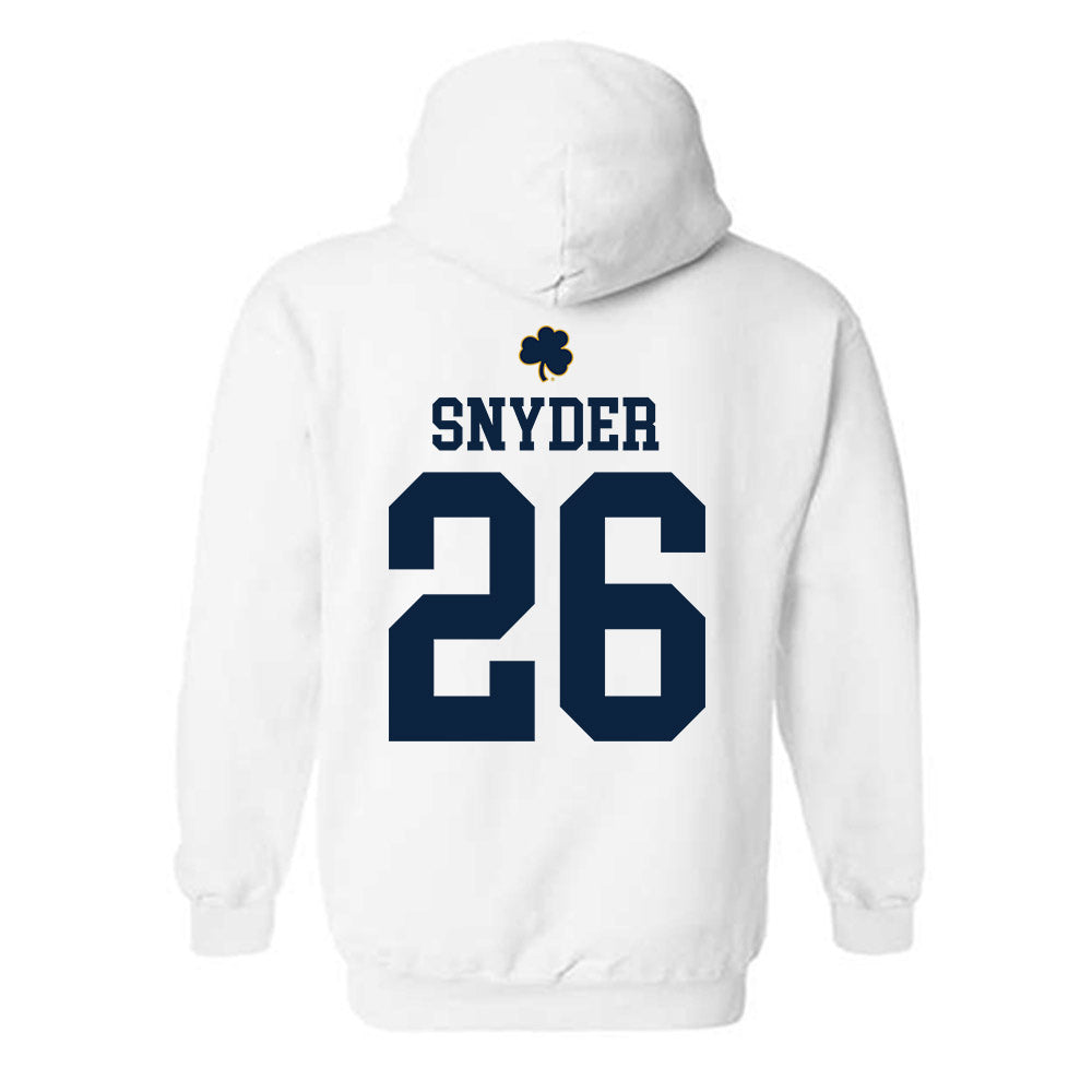 Notre Dame - NCAA Baseball : Garrett Snyder - Classic Shersey Hooded Sweatshirt-1