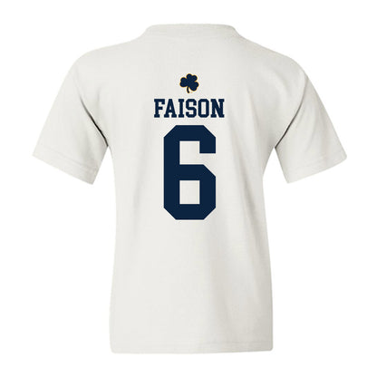 Notre Dame - NCAA Football : Jordan Faison - Classic Shersey Youth T-Shirt-1