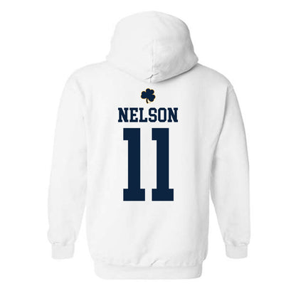 Notre Dame - NCAA Men's Ice Hockey : Danny Nelson - Classic Shersey Hooded Sweatshirt-1