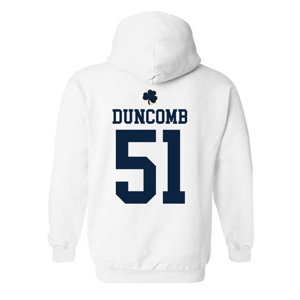Notre Dame - NCAA Men's Basketball : Logan Duncomb - Classic Shersey Hooded Sweatshirt-1