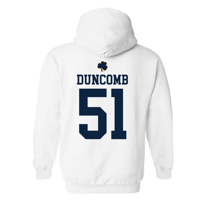 Notre Dame - NCAA Men's Basketball : Logan Duncomb - Classic Shersey Hooded Sweatshirt-1