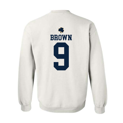 Notre Dame - NCAA Men's Ice Hockey : Cole Brown - Classic Shersey Crewneck Sweatshirt-1