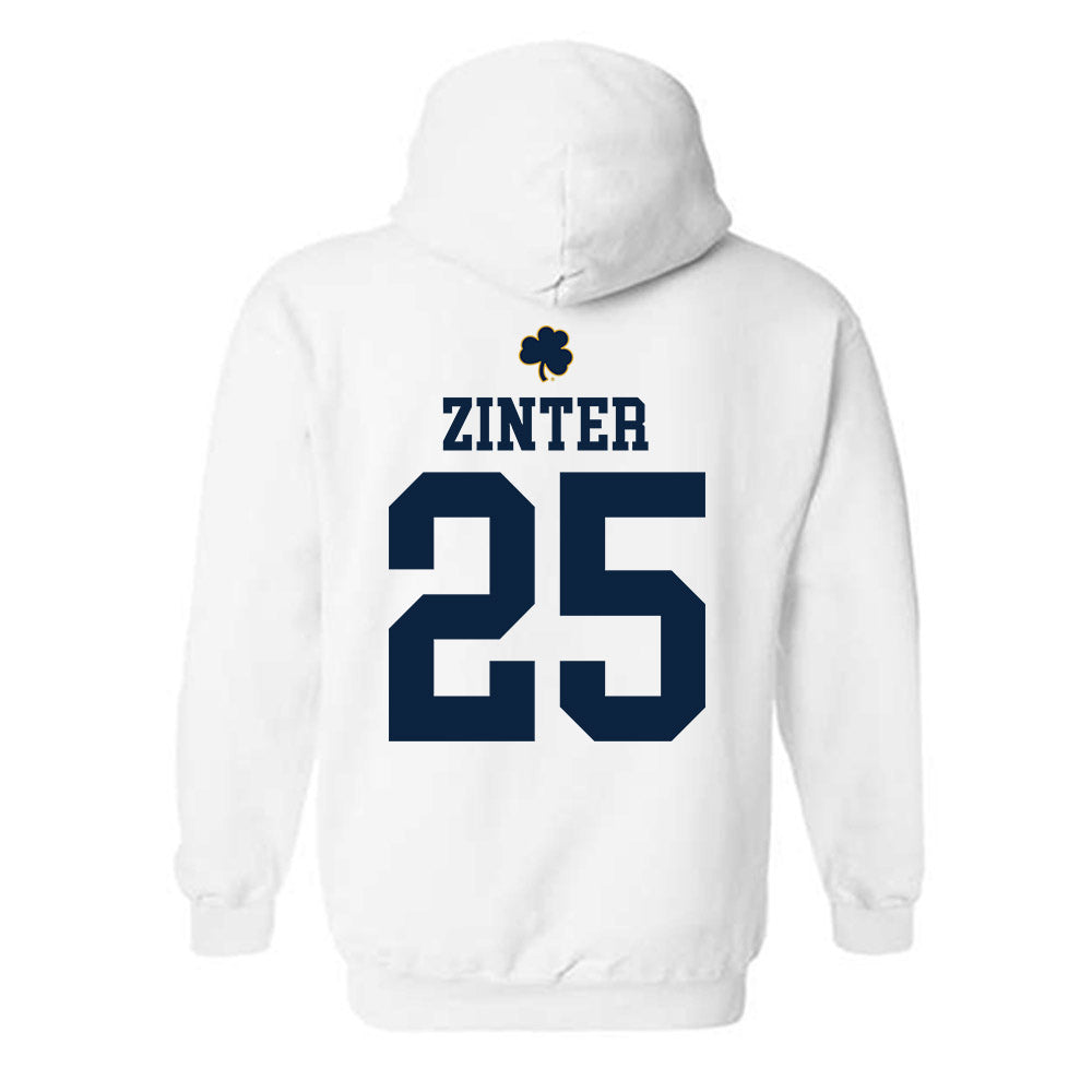 Notre Dame - NCAA Football : Preston Zinter - Classic Shersey Hooded Sweatshirt-1