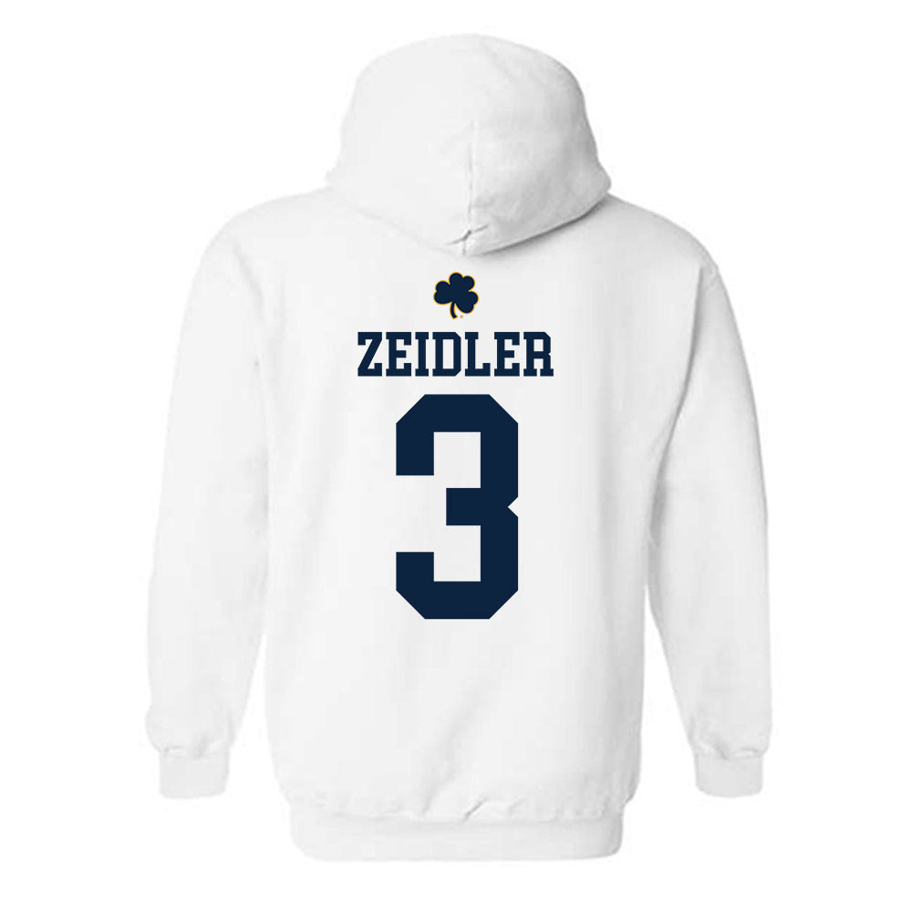 Notre Dame - NCAA Women's Volleyball : Portia Zeidler - Classic Shersey Hooded Sweatshirt-1