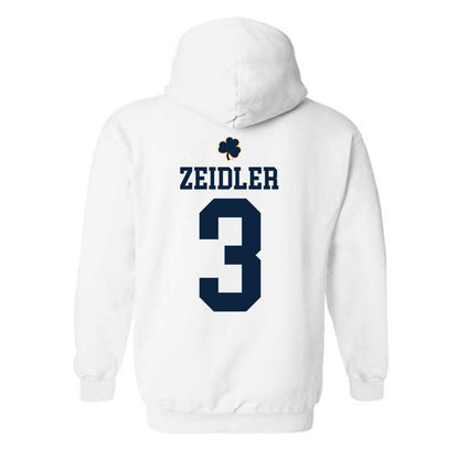 Notre Dame - NCAA Women's Volleyball : Portia Zeidler - Classic Shersey Hooded Sweatshirt-1