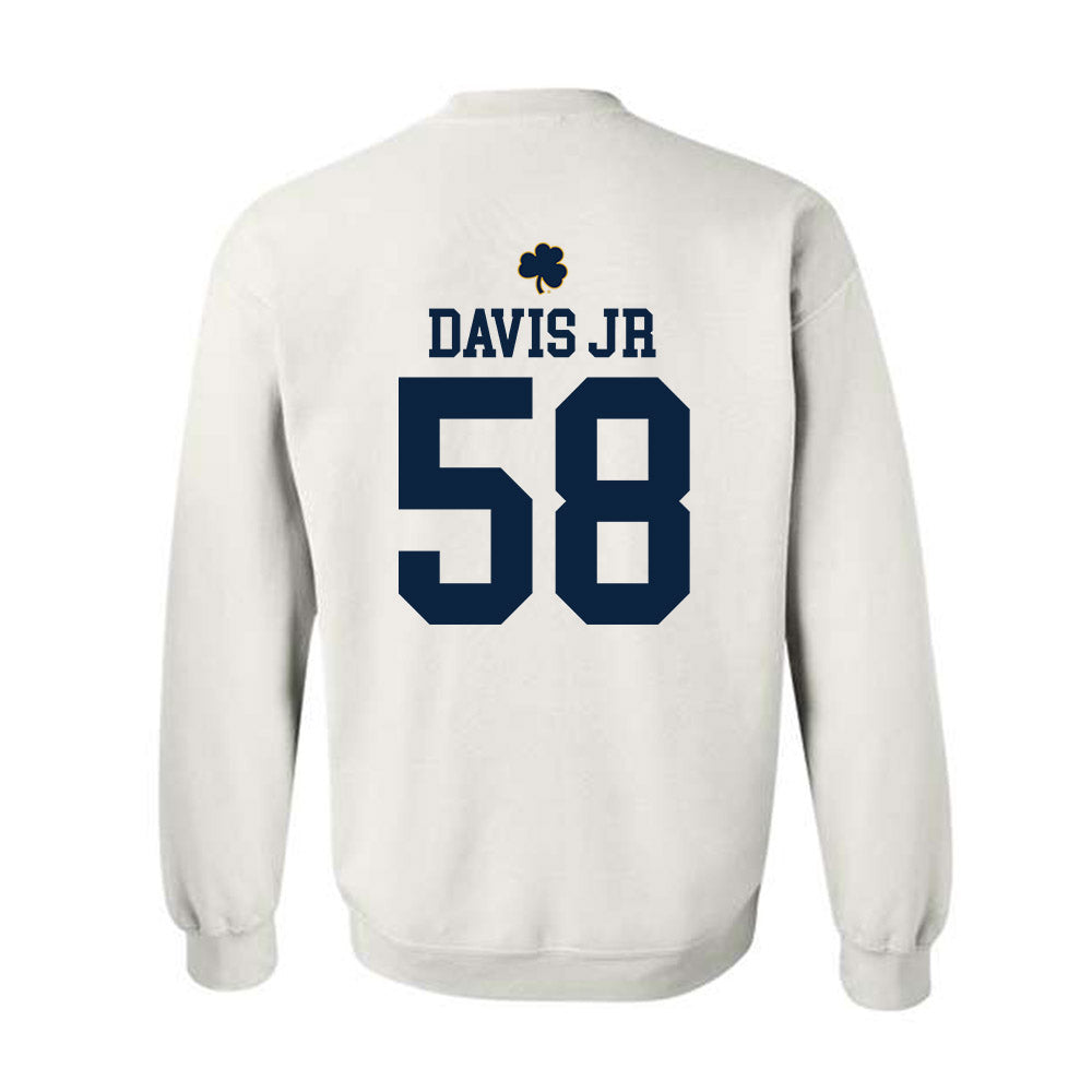 Notre Dame - NCAA Football : Thomas Davis Jr - Classic Shersey Crewneck Sweatshirt-1