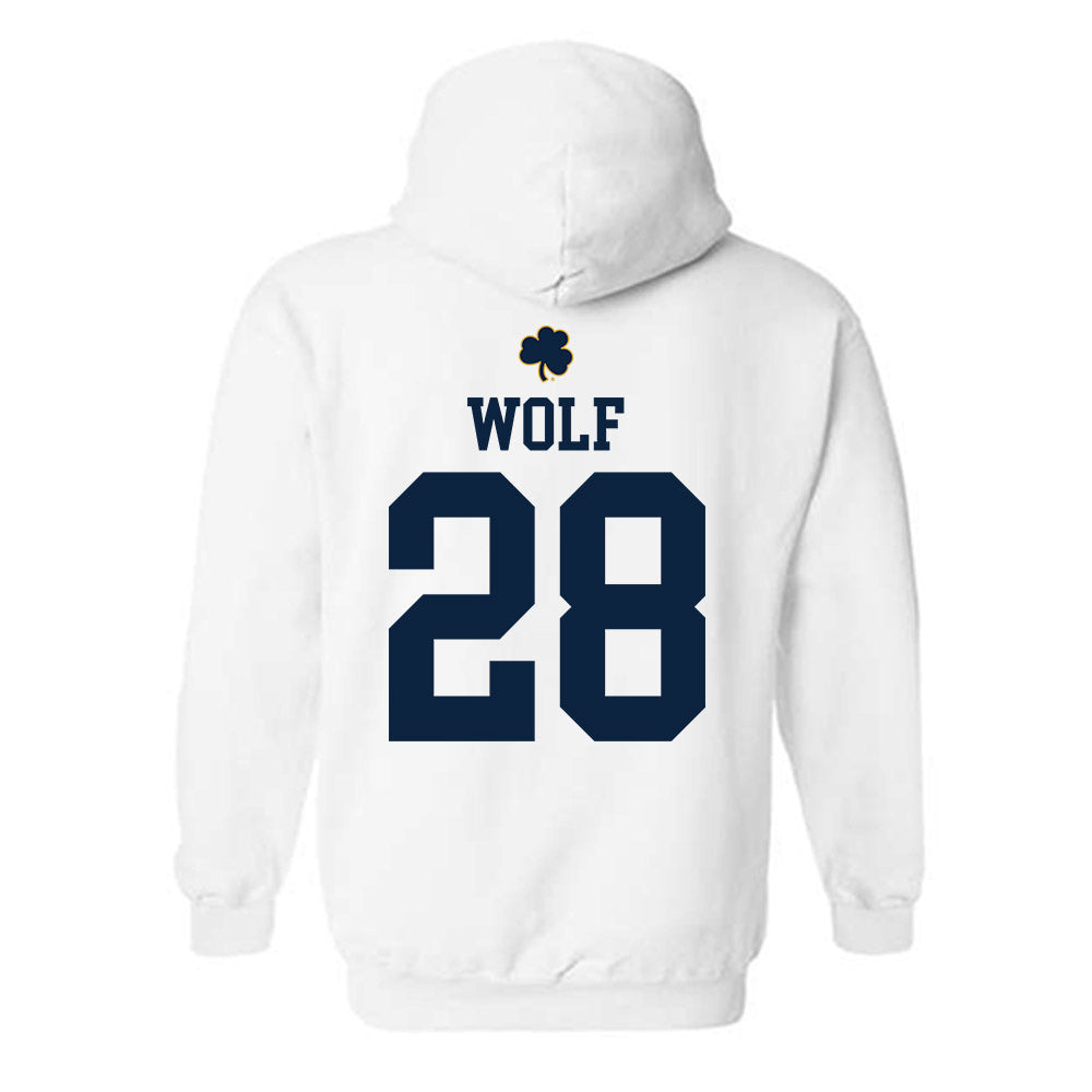Notre Dame - NCAA Baseball : Rhys Wolf - Classic Shersey Hooded Sweatshirt-1