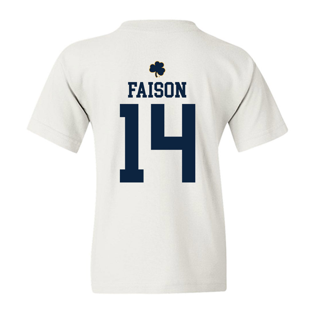 Notre Dame - NCAA Men's Lacrosse : Jordan Faison - Classic Shersey Youth T-Shirt-1