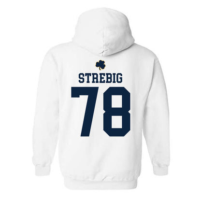 Notre Dame - NCAA Football : Owen Strebig - Classic Shersey Hooded Sweatshirt-1