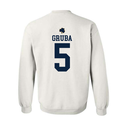 Notre Dame - NCAA Men's Ice Hockey : Leo Gruba - Classic Shersey Crewneck Sweatshirt-1
