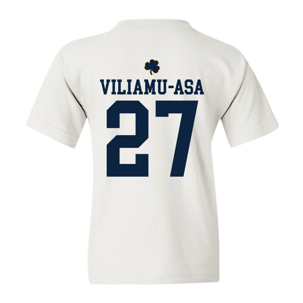 Notre Dame - NCAA Football : Kyngstonn Viliamu-Asa - Classic Shersey Youth T-Shirt-1