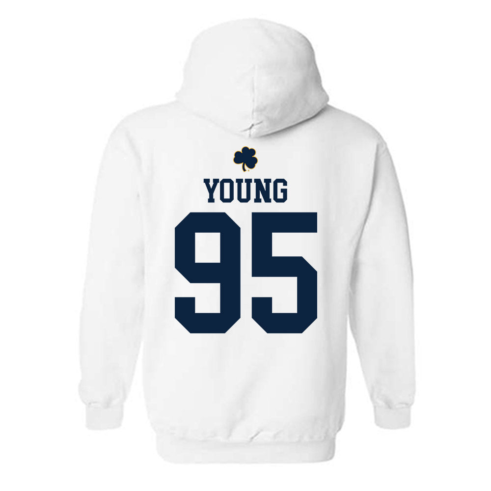 Notre Dame - NCAA Football : Bryce Young - Classic Shersey Hooded Sweatshirt-1
