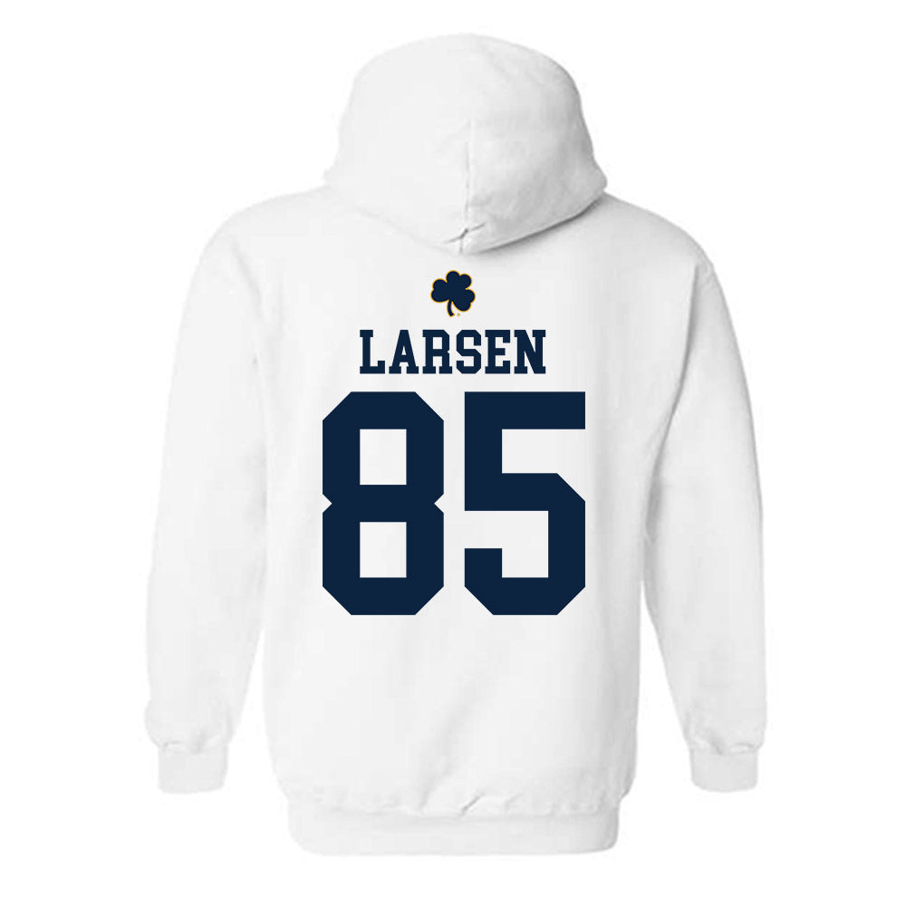Notre Dame - NCAA Football : Jack Larsen - Classic Shersey Hooded Sweatshirt-1
