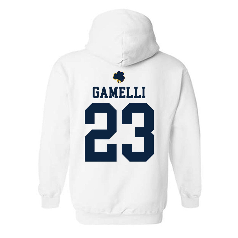 Notre Dame - NCAA Baseball : Gian Gamelli - Classic Shersey Hooded Sweatshirt-1