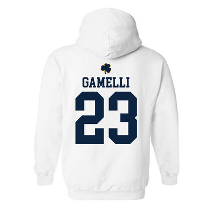 Notre Dame - NCAA Baseball : Gian Gamelli - Classic Shersey Hooded Sweatshirt-1