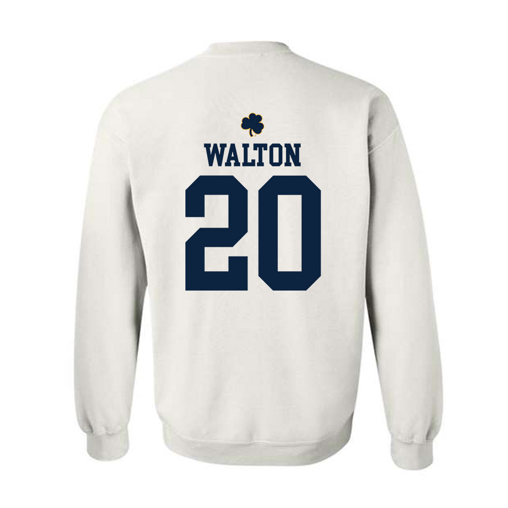 Notre Dame - NCAA Football : Jonaz Walton - Classic Shersey Crewneck Sweatshirt-1