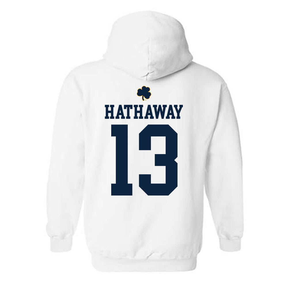 Notre Dame - NCAA Women's Soccer : Melinda Hathaway - Classic Shersey Hooded Sweatshirt-1