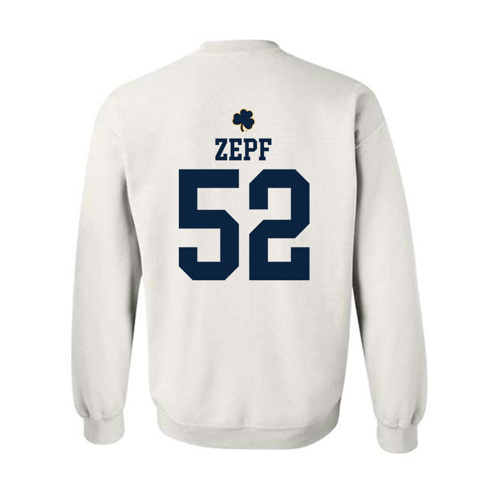 Notre Dame - NCAA Men's Lacrosse : Alex Zepf - Classic Shersey Crewneck Sweatshirt-1