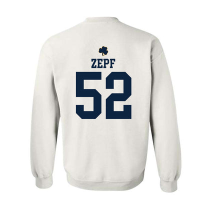 Notre Dame - NCAA Men's Lacrosse : Alex Zepf - Classic Shersey Crewneck Sweatshirt-1