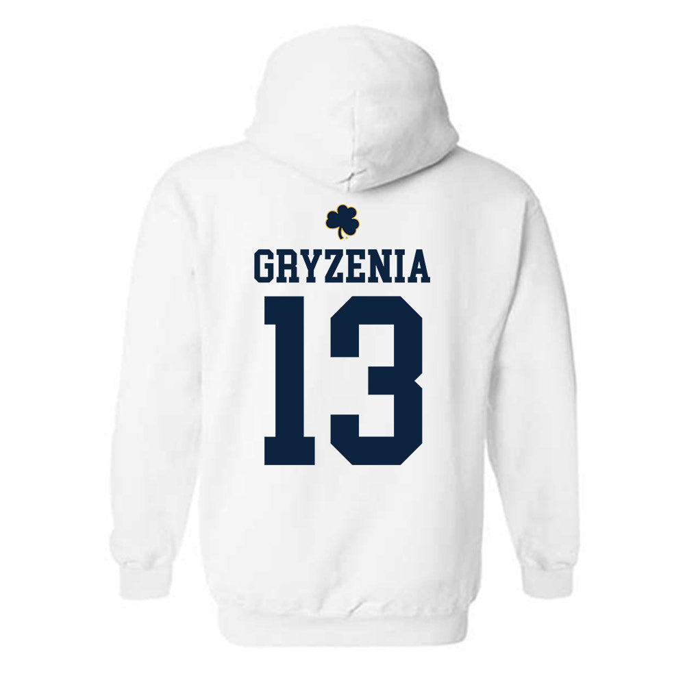 Notre Dame - NCAA Men's Lacrosse : Andrew Gryzenia - Classic Shersey Hooded Sweatshirt-1