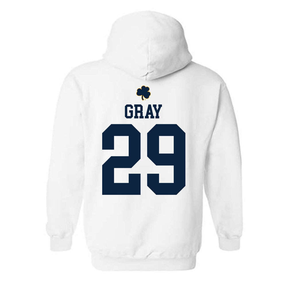 Notre Dame - NCAA Football : Christian Gray - Classic Shersey Hooded Sweatshirt-1