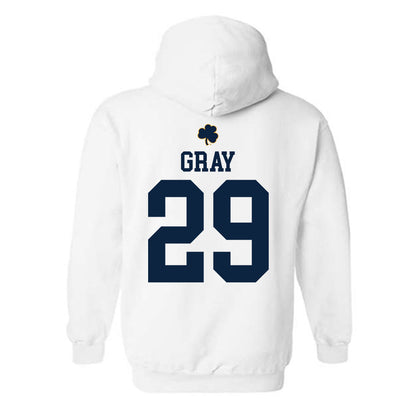 Notre Dame - NCAA Football : Christian Gray - Classic Shersey Hooded Sweatshirt-1