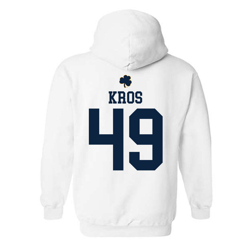 Notre Dame - NCAA Football : Andrew Kros - Classic Shersey Hooded Sweatshirt-1