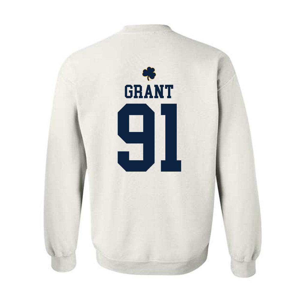 Notre Dame - NCAA Men's Lacrosse : Griffin Grant - Classic Shersey Crewneck Sweatshirt-1