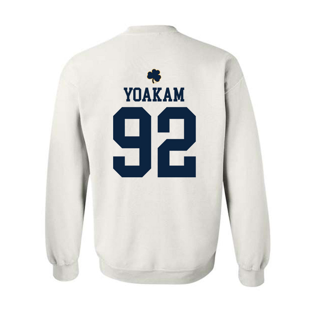Notre Dame - NCAA Football : Zachary Yoakam - Classic Shersey Crewneck Sweatshirt-1