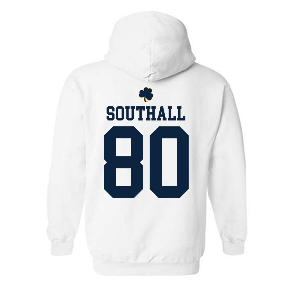 Notre Dame - NCAA Football : Xavier Southall - Classic Shersey Hooded Sweatshirt-1