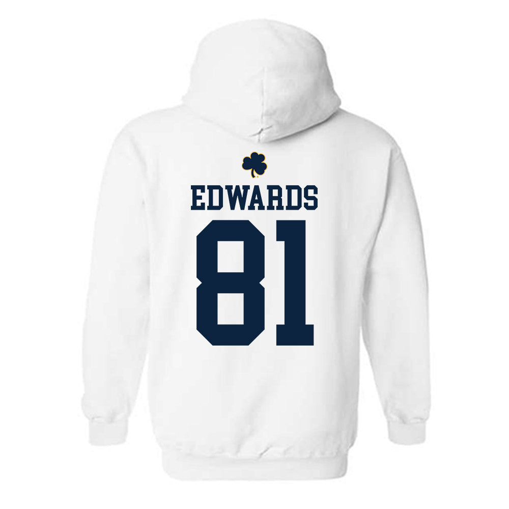 Notre Dame - NCAA Men's Ice Hockey : Beckham Edwards - Classic Shersey Hooded Sweatshirt-1