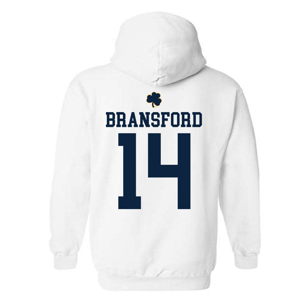 Notre Dame - NCAA Women's Basketball : Kk Bransford - Classic Shersey Hooded Sweatshirt-1
