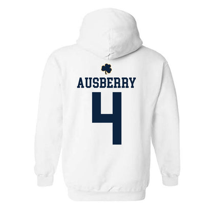 Notre Dame - NCAA Football : Jaiden Ausberry - Classic Shersey Hooded Sweatshirt-1