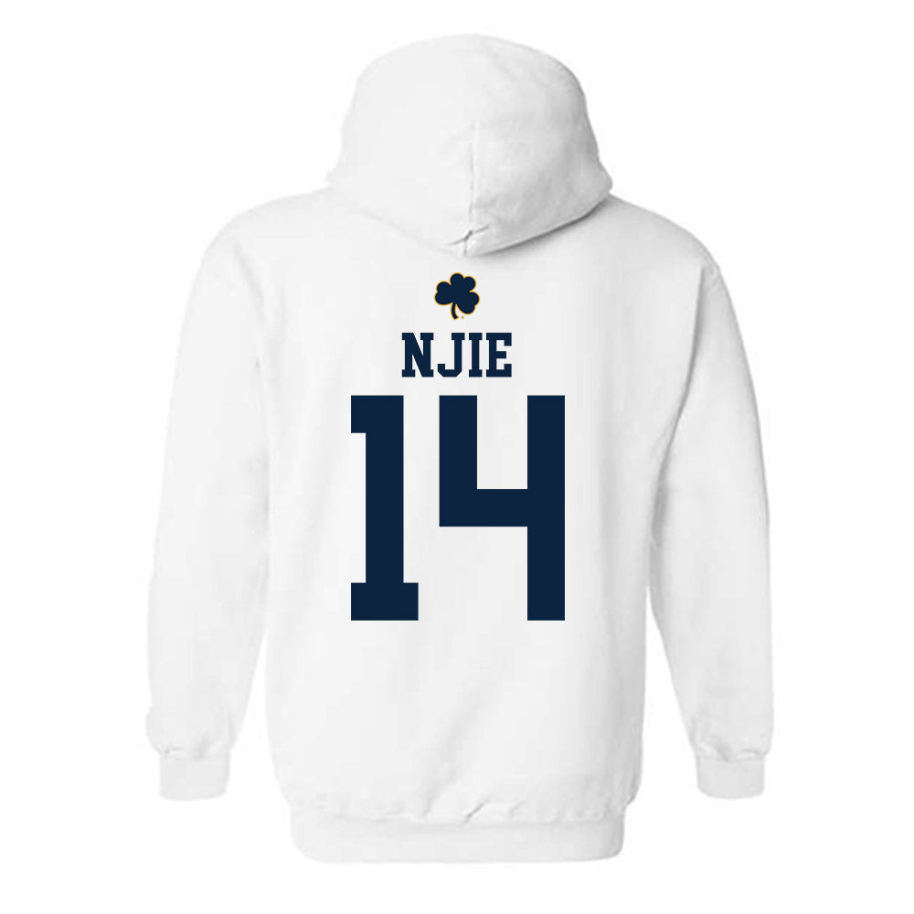 Notre Dame - NCAA Men's Basketball : Kebba Njie - Classic Shersey Hooded Sweatshirt-1