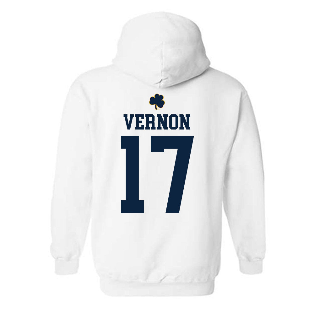 Notre Dame - NCAA Football : Brenan Vernon - Classic Shersey Hooded Sweatshirt-1