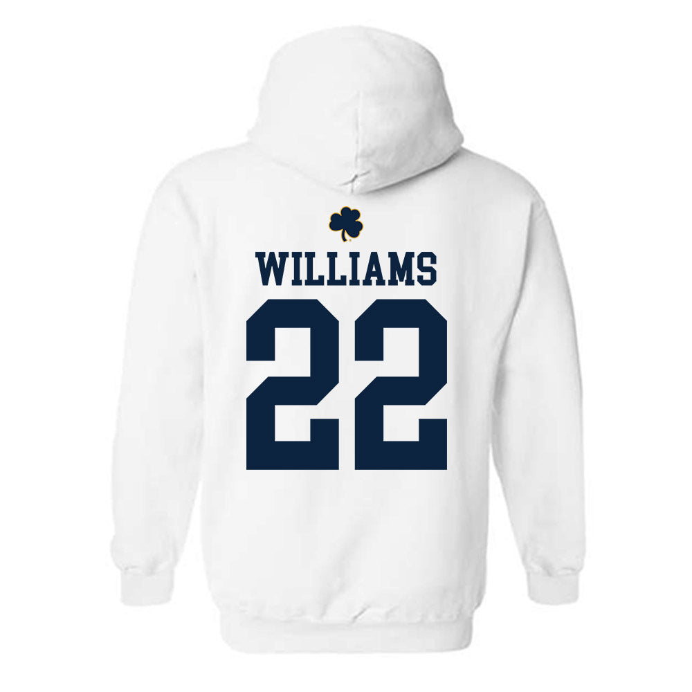 Notre Dame - NCAA Football : Aneyas Williams - Classic Shersey Hooded Sweatshirt-1