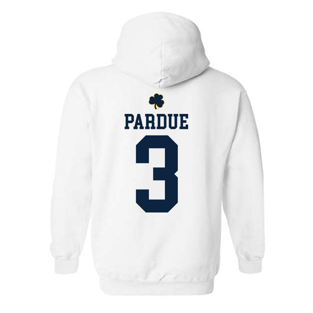 Notre Dame - NCAA Men's Ice Hockey : Charlie Pardue - Classic Shersey Hooded Sweatshirt-1